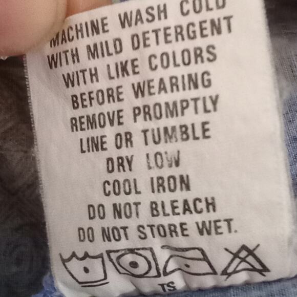 Vintage Columbia Button Front Shirt Blue Fish Size XL Hawaiian - Picture 7 of 8